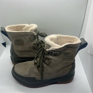 Sorel Tivoli IV Waterproof Boots Women’s 6.5 Gray Faux Fur